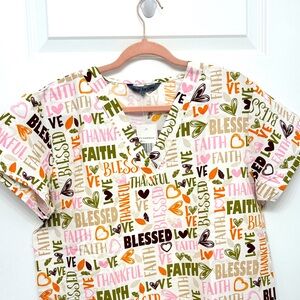 Nurse Scrub top 💗🧡🤎🍂🍃